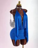 Mesh Backless See Through Mini Dress GXIY-K25L1871