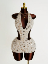 Sexy Sequin Backless Romper GXIY-K26L2109