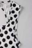 Polka Dots Print Square Neck Jumpsuit YWXS-K26L2360
