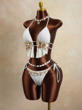 Sexy Tie Up Solid Color Bikini 2 Piece Swimsuit GXIY-K26L2152