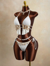 Sexy Tie Up Solid Color Bikini 2 Piece Swimsuit GXIY-K26L2152