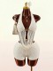 Solid Color Backless Tie Up Two Piece Shorts Set GXIY-K26L2118