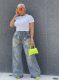 Plus Size Fashion Holes Washed Straight Jeans GYLN-5000