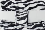 Zebra Print Sleeveless Backless Romper YWXS-K26L2132