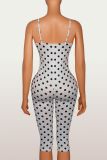 Polka Dots Print Sling Seventh Jumpsuit YWXS-K26L2342