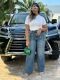 Plus Size Rivet-Detail Straight-Leg Jeans GYLN-4689