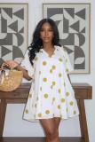 Polka Dots Print Loose Midi Dress GYLY-11188
