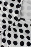 Polka Dots Print Square Neck Jumpsuit YWXS-K26L2360