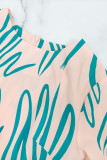 Print Zipper Short Sleeve Midi Dress GYLY-11155