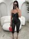 Polka Dots Print Sling Seventh Jumpsuit YWXS-K26L2342