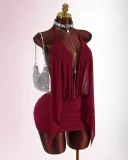 Mesh Backless See Through Mini Dress GXIY-K25L1871