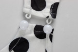 Polka Dots Print Square Neck Jumpsuit YWXS-K26L2360