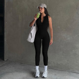 Solid Color Sleeveless Sport Jumpsuit YWXS-LR12022