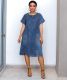 Plus Size Short Sleeve Loose Denim Midi Dress GYLN-0608