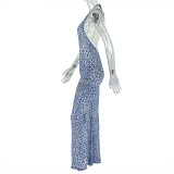 Halterneck U Neck Print Jumpsuit GJYO-JP006281