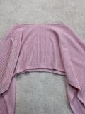 Slash Neck Off Shoulder Tie Up Two Piece Skirts Set QYMF-A740