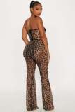 Sexy Leopard Print Tube Top Two Piece Pants Set SHD-9976