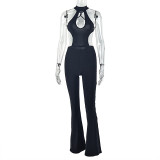 Hollow Out Backless Halterneck Jumpsuit GJYO-JP006286