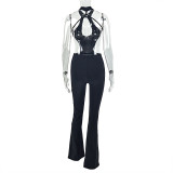 Hollow Out Backless Halterneck Jumpsuit GJYO-JP006286