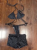 Polka Dots Print Bikinis Beach 3 Piece Swimsuit MEM-88696