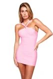 Solid Color U Neck Mini Dress GKYS-2627