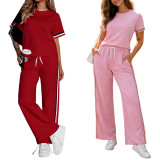 Short Sleeve T Shirt Two Piece Pants Set HNIF-ZM018
