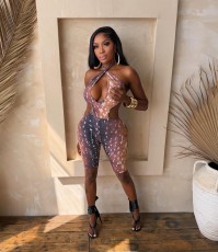 Print Backless One Piece Outfits GKYS-2932