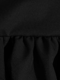 Long Sleeve Ruched Puff Dress HNIF-GY288