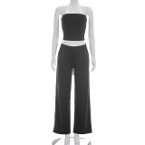 Casual Solid Color Two Piece Pants Set GSZM-D26ST119