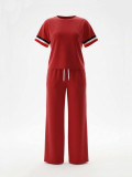 Short Sleeve T Shirt Two Piece Pants Set HNIF-ZM018