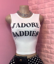 Slim Letter Print Tank Top GNJF-YH23055