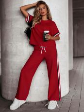 Short Sleeve T Shirt Two Piece Pants Set HNIF-ZM018