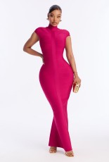 Solid Color Tight Maxi Dress GKYS-2950