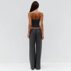 Casual Solid Color Two Piece Pants Set GSZM-D26ST119