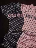 Letter Print Polka Dot Sport Short Suit GBGF-9020