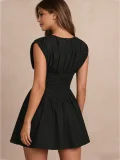 Sleeveless Ruched Mini Dress HNIF-YF164
