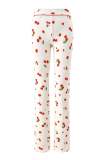 Fashion Casual Cherry Print Zipper Hoodie And Skinny Pants Set GKYS-2980