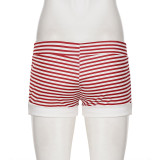 Casual Stripe Tie Up Shorts GPKJ-MR48696