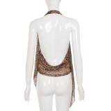 Little Deer Polka Dot Print Backless Top GPKJ-MR48535