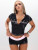 Letter Print Contrast Color Sport Shorts Suit CH-26015