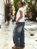 Plus Size Casual Washed Loose Jeans GYLN-0919
