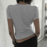 Short Sleeve Ruched T Shirts GPKJ-MR48422