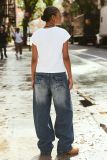 Plus Size Casual Washed Loose Jeans GYLN-0919