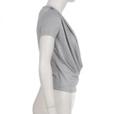 Short Sleeve Ruched T Shirts GPKJ-MR48422