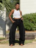 Plus Size Plaid Print Two-piece Detachable Jeans GYLN-7039