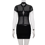 Hollow Out See Through Mini Dress GPKJ-MR48353