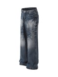 Plus Size Casual Washed Loose Jeans GYLN-0919