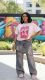 Plus Size Irregular Holes Straight Jeans GYLN-4841