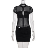 Hollow Out See Through Mini Dress GPKJ-MR48353
