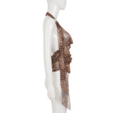 Little Deer Polka Dot Print Backless Top GPKJ-MR48535